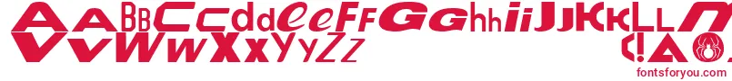 Czcionka Le Tour de Fonts – czerwone czcionki