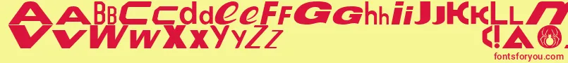 Le Tour de Fonts Font – Red Fonts on Yellow Background
