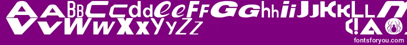 Fonte Le Tour de Fonts – fontes brancas em um fundo violeta