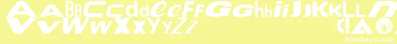 フォントLe Tour de Fonts – 黄色い背景に白い文字