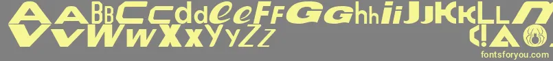 Weitere Informationen zur Le Tour de Fonts-Schriftart Le Tour de Fonts-Schriftart – Gelbe Schriften auf grauem Hintergrund
