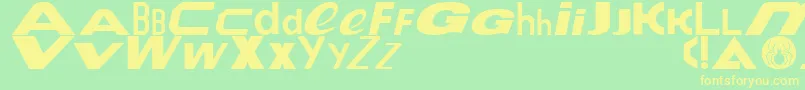 Fonte Le Tour de Fonts – fontes amarelas em um fundo verde