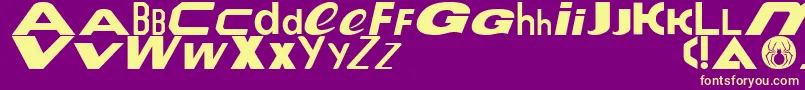 Fonte Le Tour de Fonts – fontes amarelas em um fundo roxo