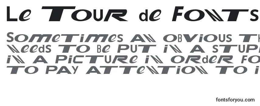Przegląd czcionki Le Tour de Fonts