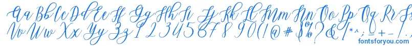 フォントLeadent Script – 青いフォント