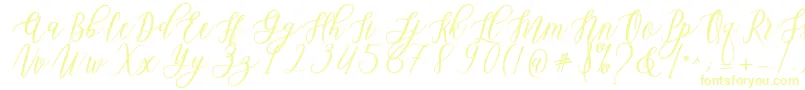 Leadent Script-Schriftart – Gelbe Schriften