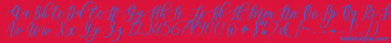 fuente Leadent Script – Fuentes Azules Sobre Fondo Rojo