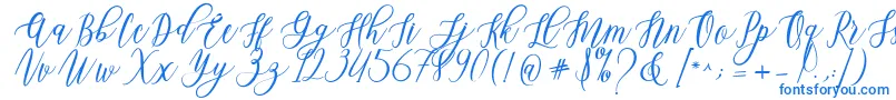 Leadent Script-Schriftart – Blaue Schriften