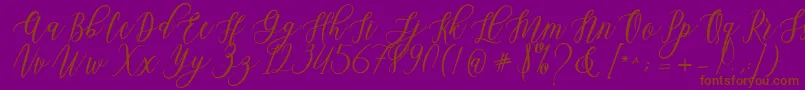 fuente Leadent Script – Fuentes Marrones Sobre Fondo Morado