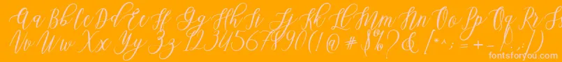 fuente Leadent Script – Fuentes Rosadas Sobre Fondo Naranja