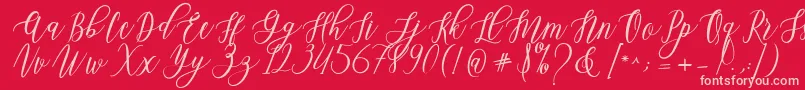 fuente Leadent Script – Fuentes Rosadas Sobre Fondo Rojo