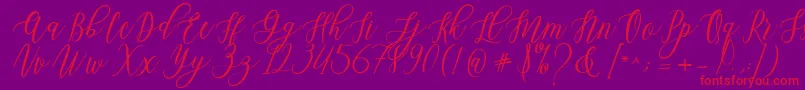 fuente Leadent Script – Fuentes Rojas Sobre Fondo Morado