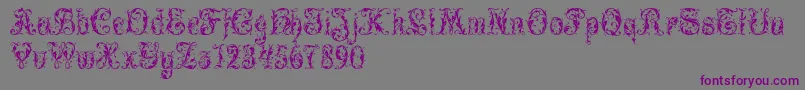 Leafy Glade Font – Purple Fonts on Gray Background
