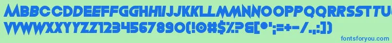 Lean Foreword Font – Blue Fonts on Green Background
