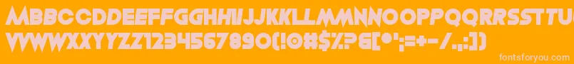 Lean Foreword Font – Pink Fonts on Orange Background