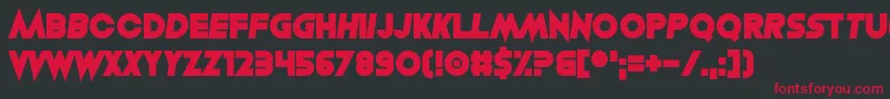 Lean Foreword Font – Red Fonts on Black Background
