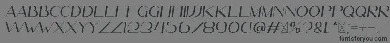 Czcionka Leander ItalicDemo – czarne czcionki na szarym tle