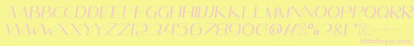 Leander ItalicDemo Font – Pink Fonts on Yellow Background