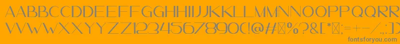 フォントLeanderDemo – オレンジの背景に灰色の文字