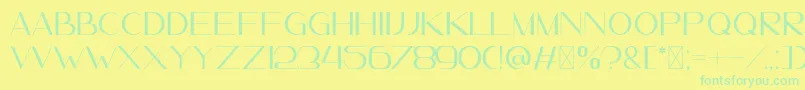 LeanderDemo Font – Green Fonts on Yellow Background