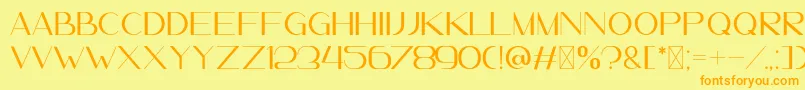 LeanderDemo Font – Orange Fonts on Yellow Background