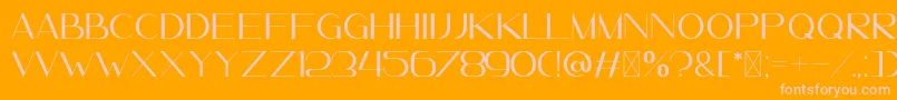 LeanderDemo Font – Pink Fonts on Orange Background