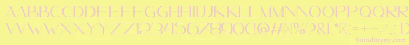 LeanderDemo Font – Pink Fonts on Yellow Background