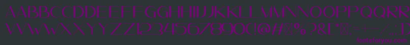 LeanderDemo Font – Purple Fonts on Black Background