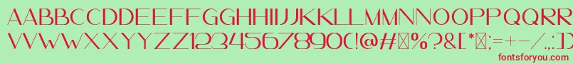 LeanderDemo Font – Red Fonts on Green Background