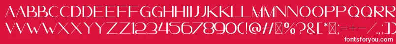 LeanderDemo Font – White Fonts on Red Background