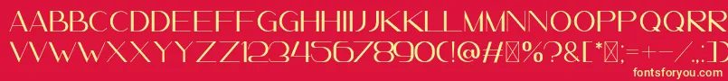 LeanderDemo Font – Yellow Fonts on Red Background