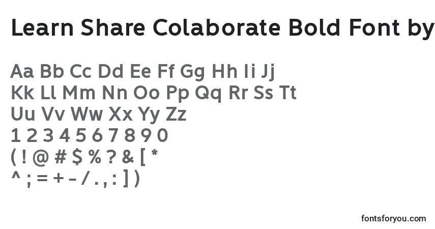 Fuente Learn Share Colaborate Bold Font by Situjuh 7NTypes - alfabeto, números, caracteres especiales
