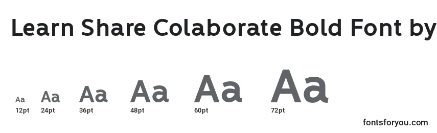 Размеры шрифта Learn Share Colaborate Bold Font by Situjuh 7NTypes