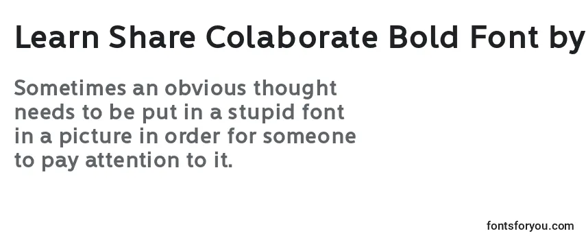 Learn Share Colaborate Bold Font by Situjuh 7NTypes-fontti