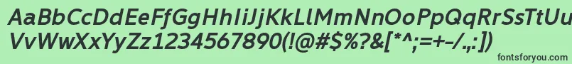 Learn Share Colaborate Bold Italic Font by Situjuh 7NTypes Font – Black Fonts on Green Background