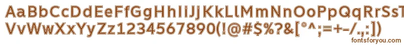 Czcionka Learn Share Colaborate Inout Font by Situjuh 7NTypes – brązowe czcionki na białym tle