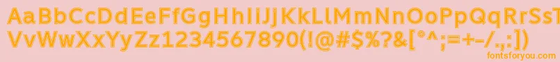 Learn Share Colaborate Inout Font by Situjuh 7NTypes Font – Orange Fonts on Pink Background