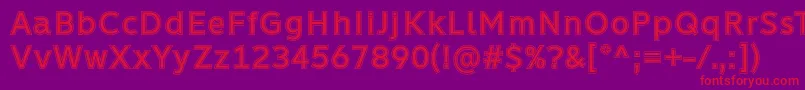 Learn Share Colaborate Inout Font by Situjuh 7NTypes Font – Red Fonts on Purple Background