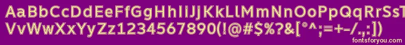Шрифт Learn Share Colaborate Inout Font by Situjuh 7NTypes – жёлтые шрифты на фиолетовом фоне