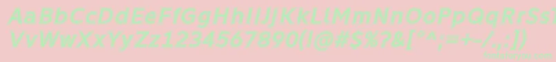 Learn Share Colaborate Inout Italic Font by Situjuh 7NTypes-fontti – vihreät fontit vaaleanpunaisella taustalla