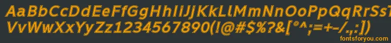 Police Learn Share Colaborate Inout Italic Font by Situjuh 7NTypes – polices orange sur fond noir