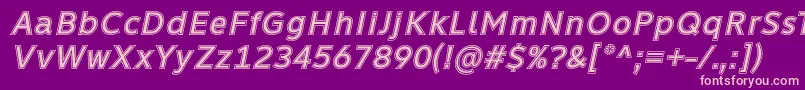 Fonte Learn Share Colaborate Inout Italic Font by Situjuh 7NTypes – fontes rosa em um fundo violeta