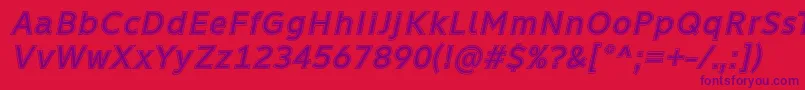 Learn Share Colaborate Inout Italic Font by Situjuh 7NTypes Font – Purple Fonts on Red Background