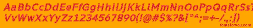 フォントLearn Share Colaborate Inout Italic Font by Situjuh 7NTypes – オレンジの背景に赤い文字