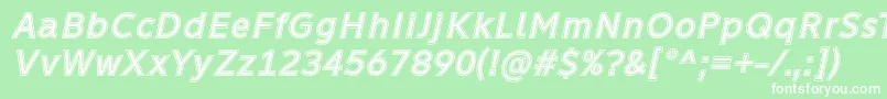 Learn Share Colaborate Inout Italic Font by Situjuh 7NTypes Font – White Fonts on Green Background