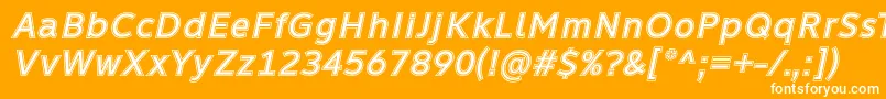 Learn Share Colaborate Inout Italic Font by Situjuh 7NTypes Font – White Fonts on Orange Background