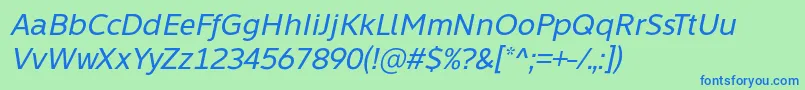 Learn Share Colaborate Italic Font by Situjuh 7NTypes Font – Blue Fonts on Green Background