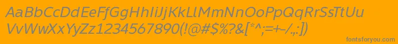 Learn Share Colaborate Italic Font by Situjuh 7NTypes Font – Gray Fonts on Orange Background