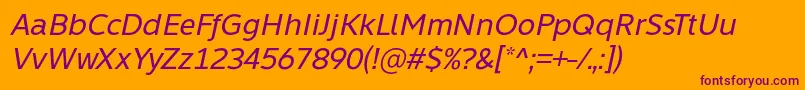 Learn Share Colaborate Italic Font by Situjuh 7NTypes Font – Purple Fonts on Orange Background