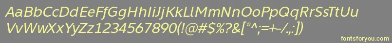 フォントLearn Share Colaborate Italic Font by Situjuh 7NTypes – 黄色のフォント、灰色の背景